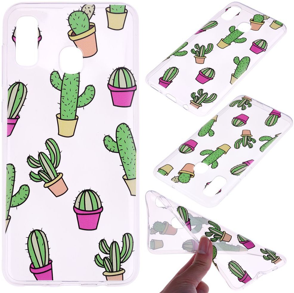 Samsung Galaxy A20e TPU Hoesje met Cactus Print afbeelding 5