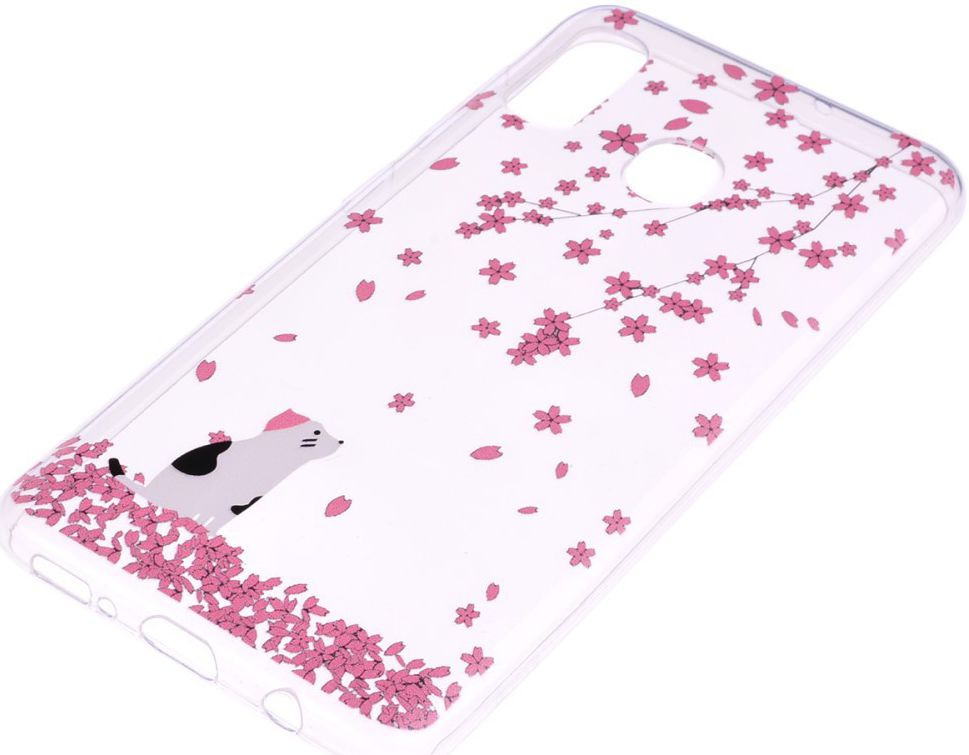 Samsung Galaxy A20e TPU Hoesje met Kat Print afbeelding 2