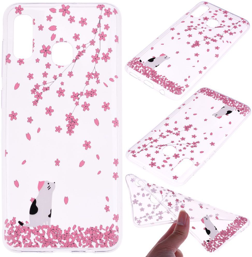 Samsung Galaxy A20e TPU Hoesje met Kat Print afbeelding 5