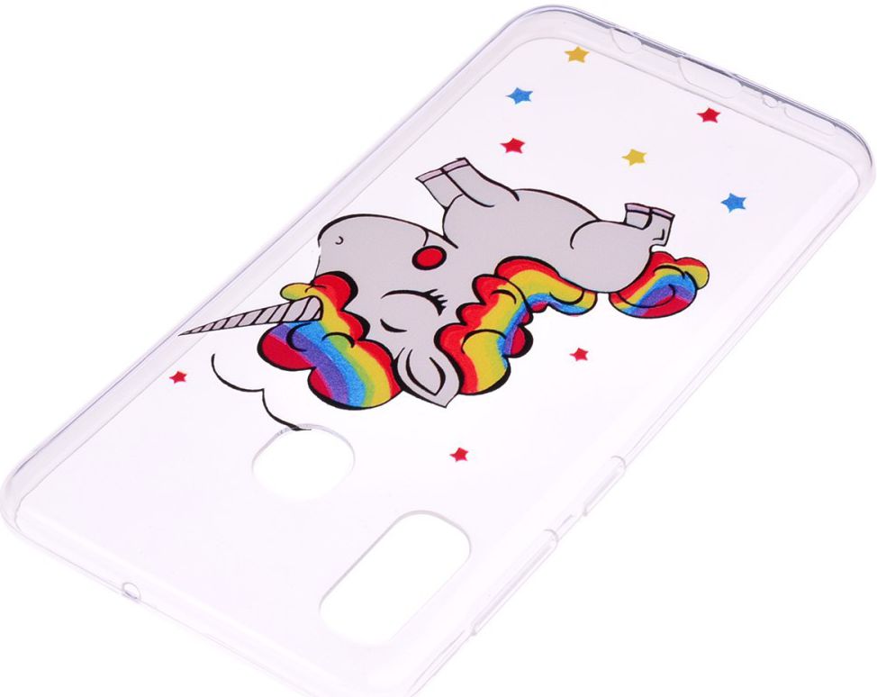 Samsung Galaxy A20e TPU Hoesje met Eenhoorn Print afbeelding 3