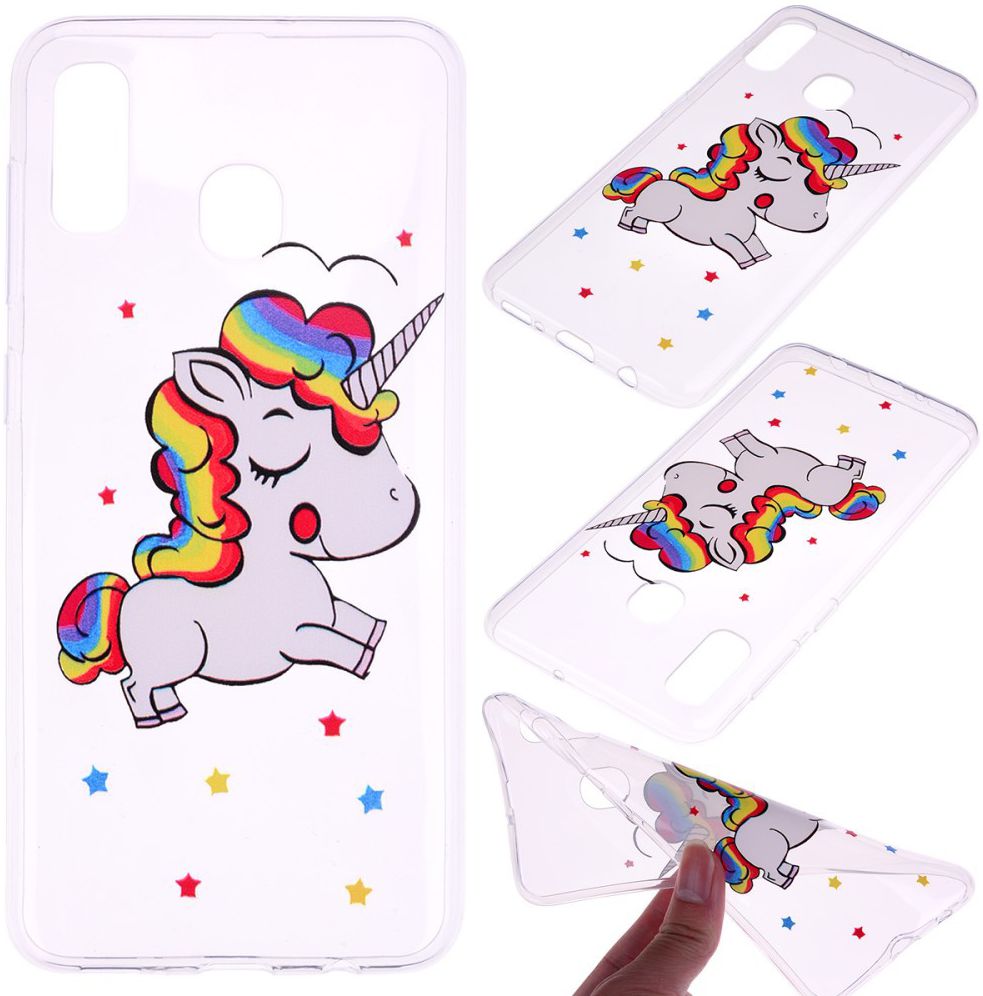 Samsung Galaxy A20e TPU Hoesje met Eenhoorn Print afbeelding 5