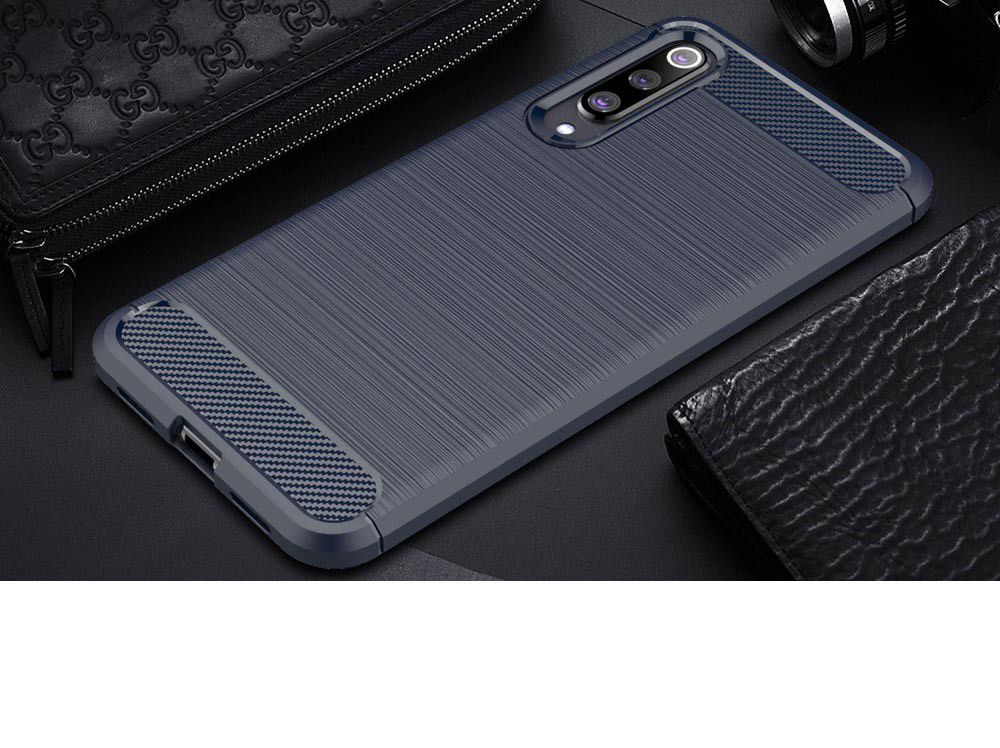Xiaomi Mi 9 SE Geborsteld TPU Hoesje Blauw afbeelding 2