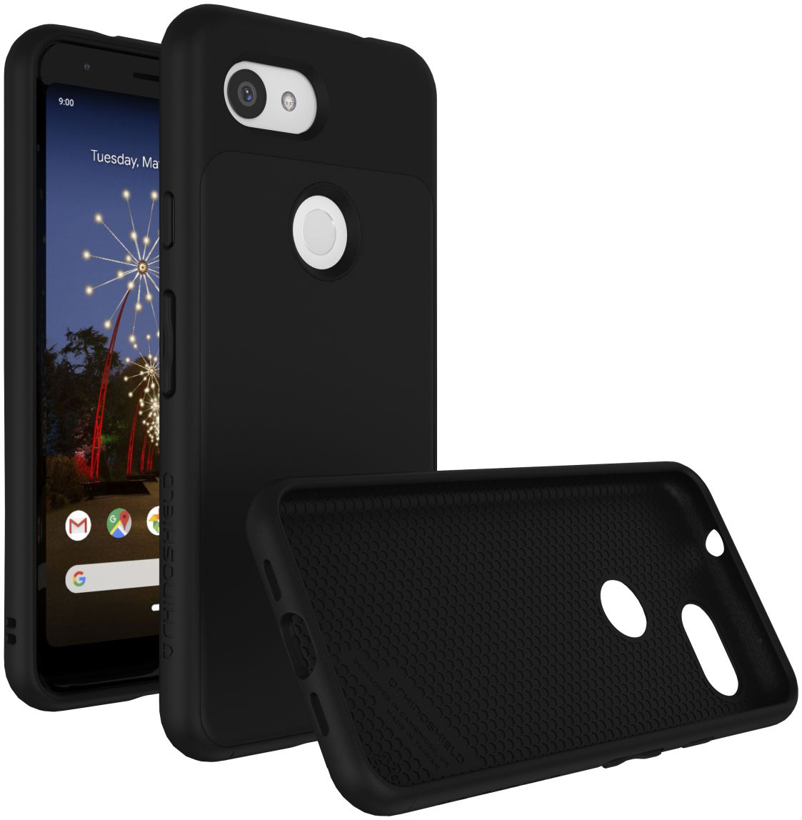 RhinoShield SolidSuit Google Pixel 3A XL Hoesje Classic Zwart afbeelding 1