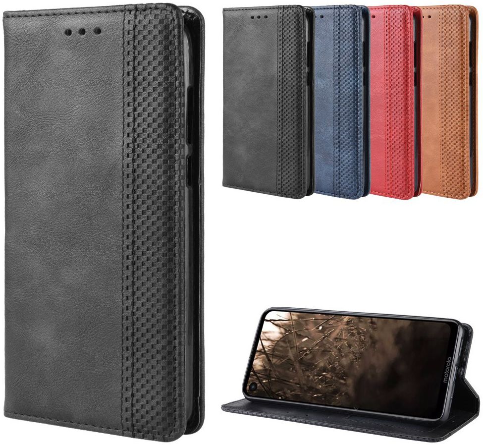 Motorola One Vision Portemonnee Hoesje met Standaard Functie Zwart afbeelding 9