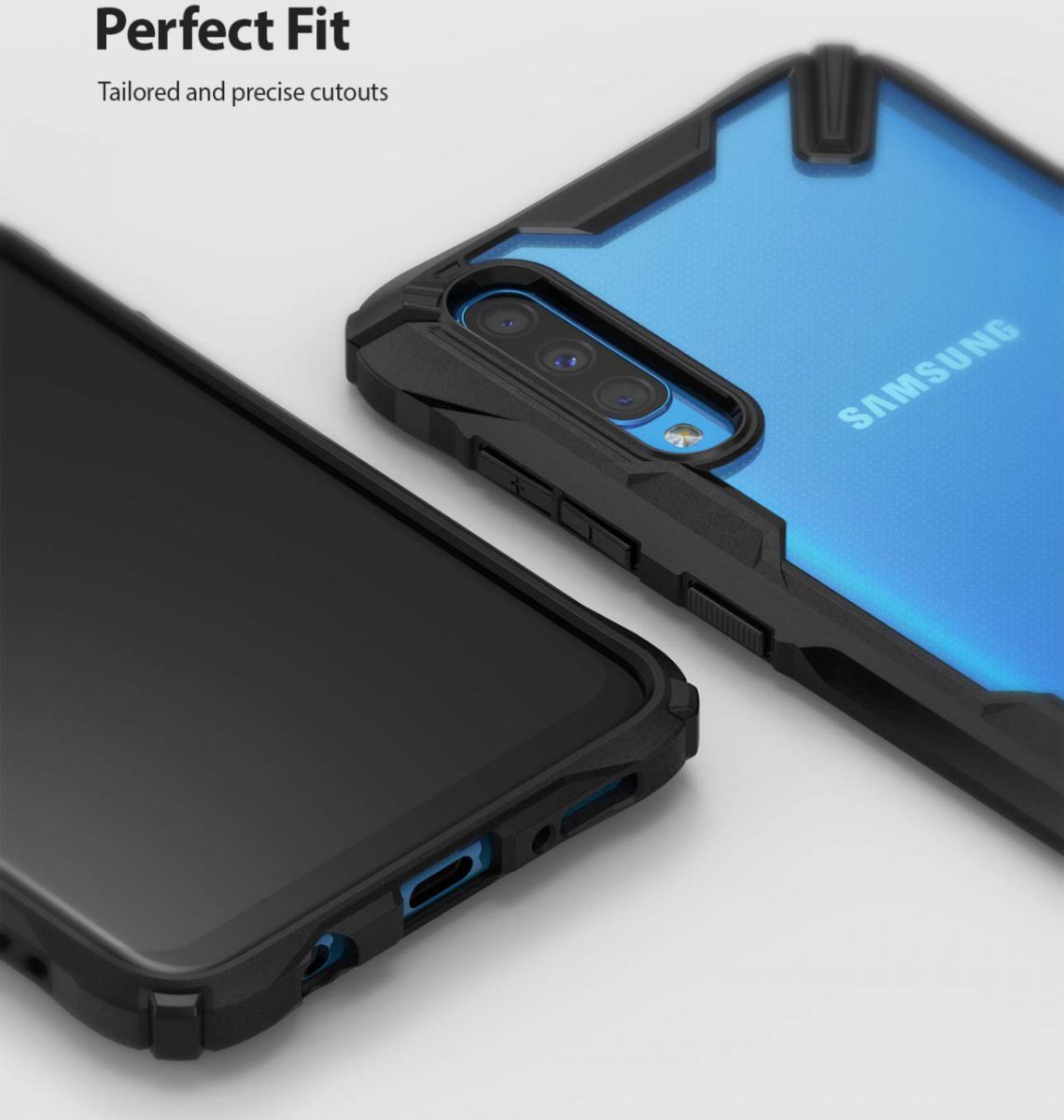 Ringke Fusion X Samsung Galaxy A70 Hoesje Zwart afbeelding 5