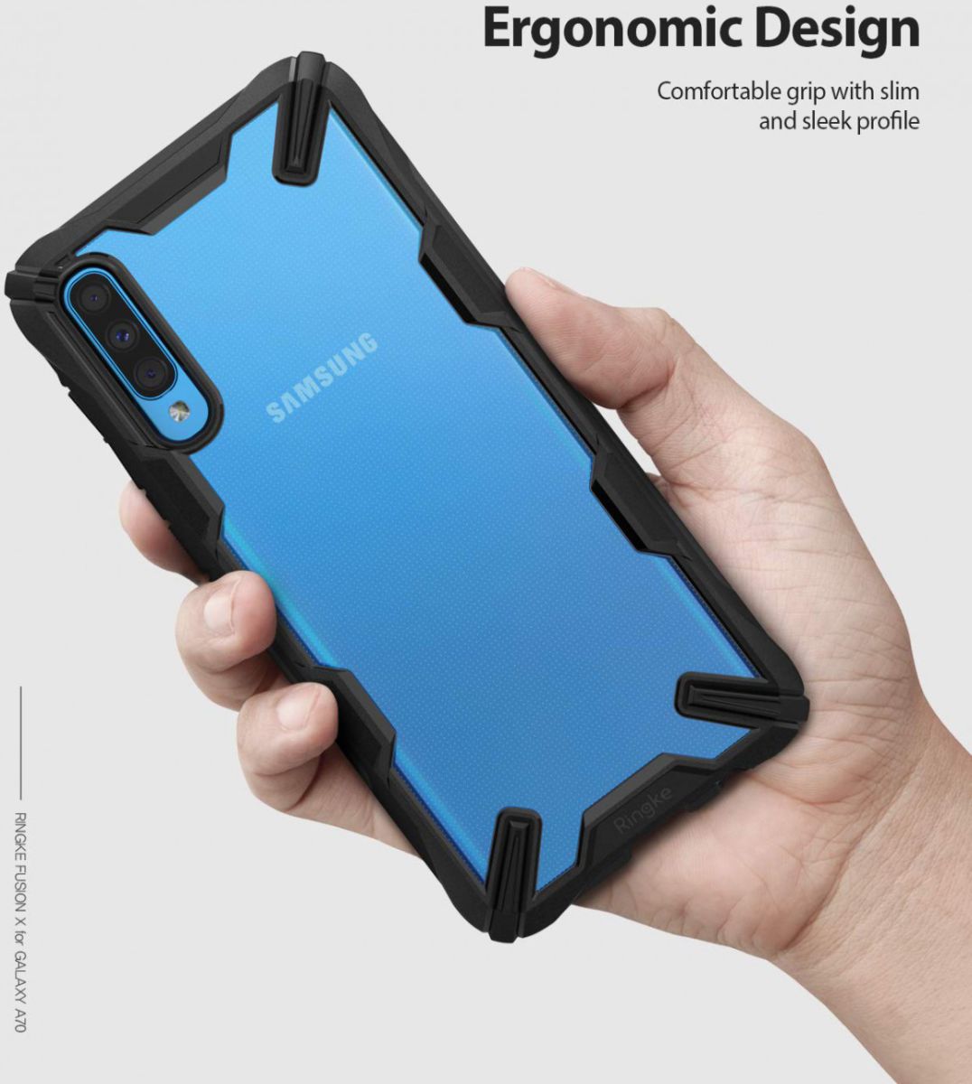 Ringke Fusion X Samsung Galaxy A70 Hoesje Zwart afbeelding 6