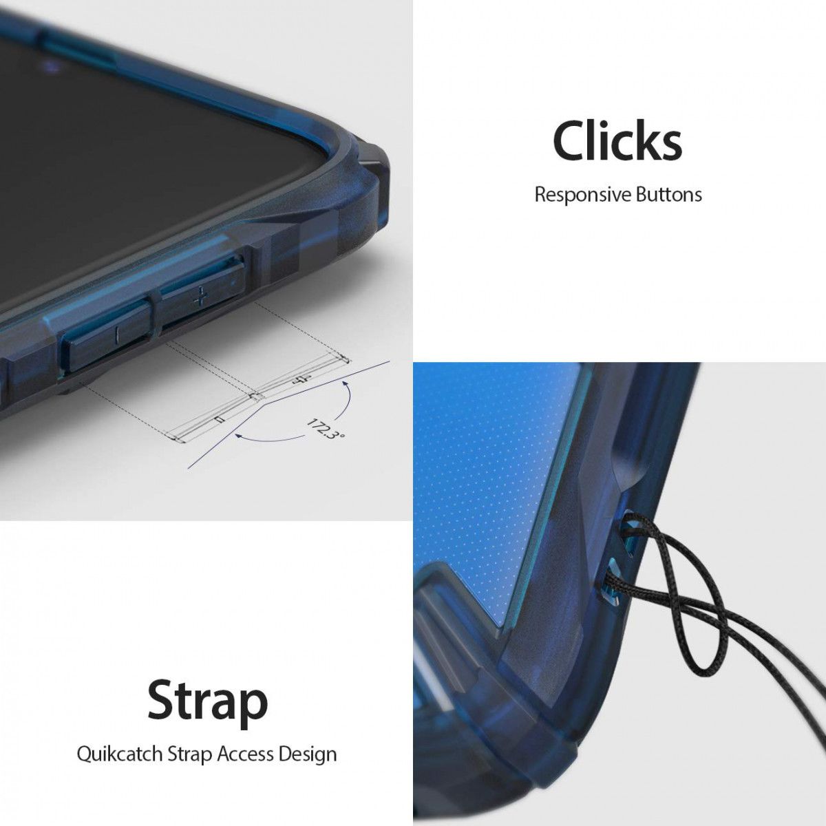 Ringke Fusion X Samsung Galaxy A70 Hoesje Blauw afbeelding 8