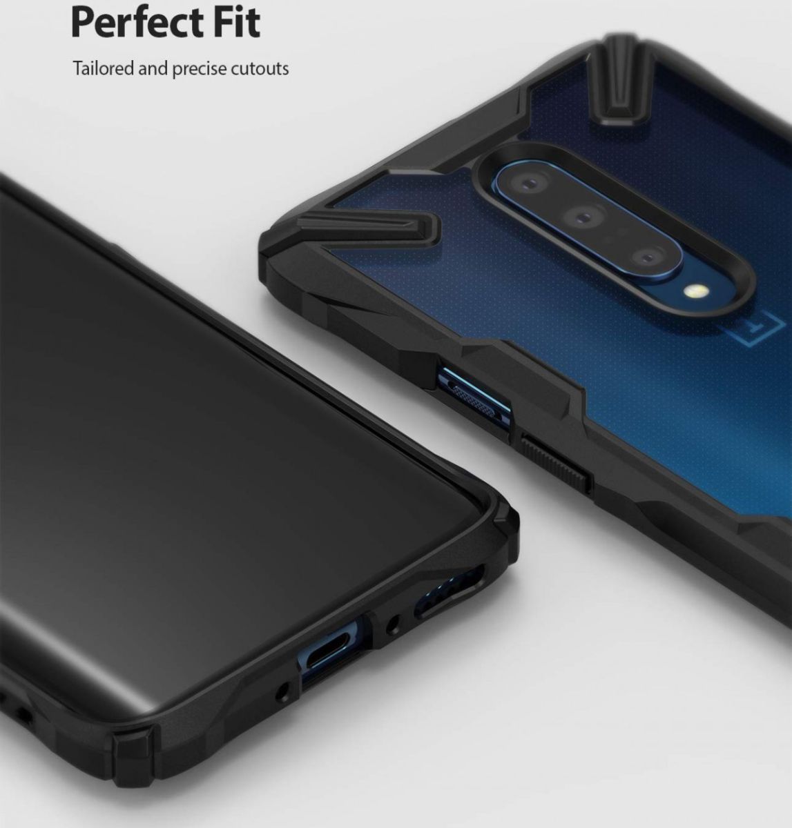 Ringke Fusion X OnePlus 7 Back Cover Hoesje Zwart afbeelding 7
