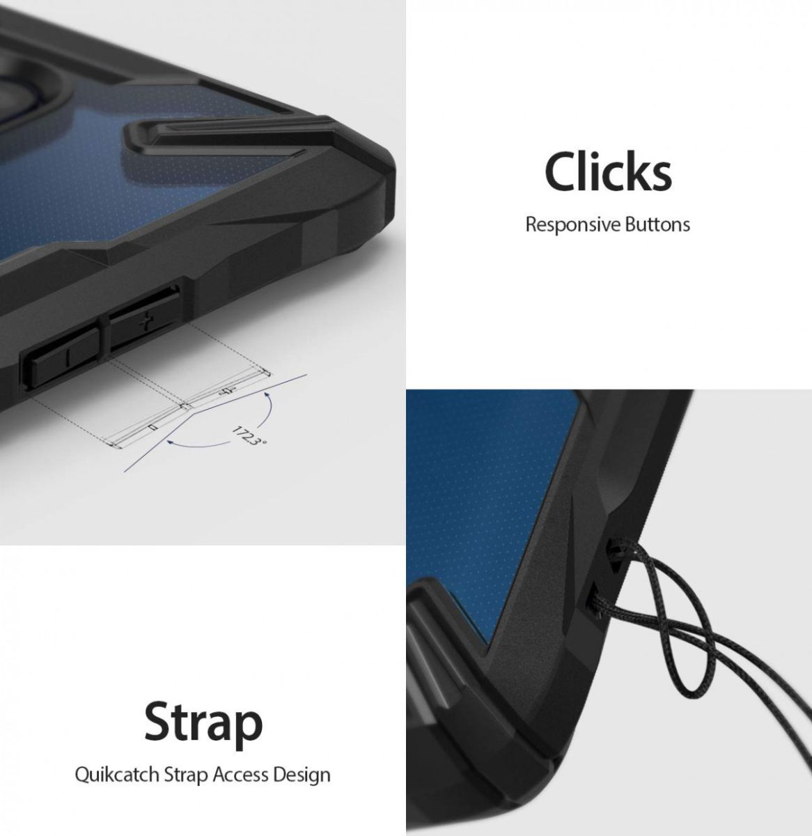 Ringke Fusion X OnePlus 7 Back Cover Hoesje Zwart afbeelding 9