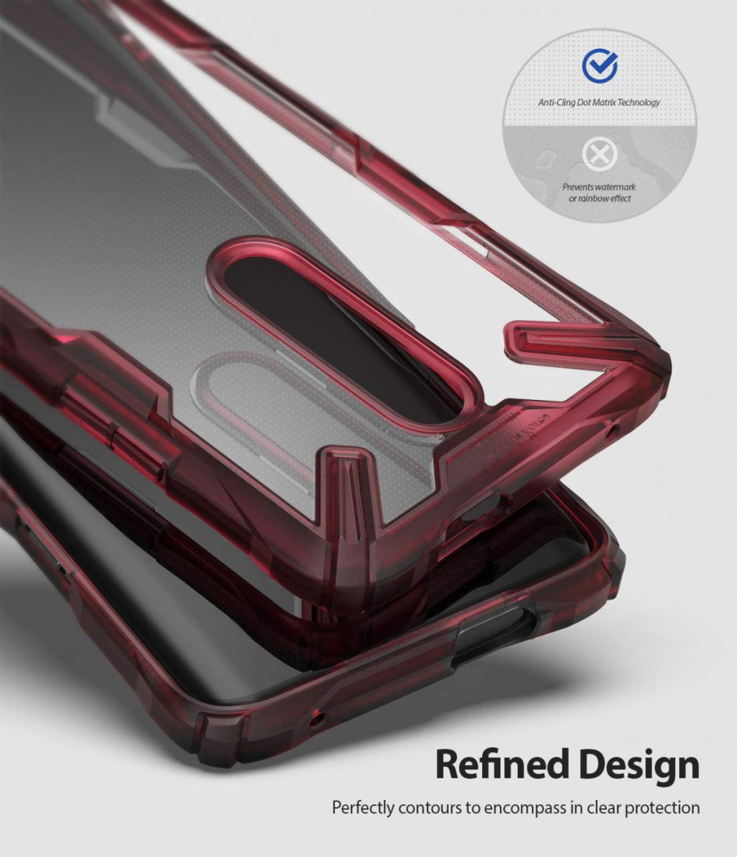 Ringke Fusion X OnePlus 7 Back Cover Hoesje Rood afbeelding 4