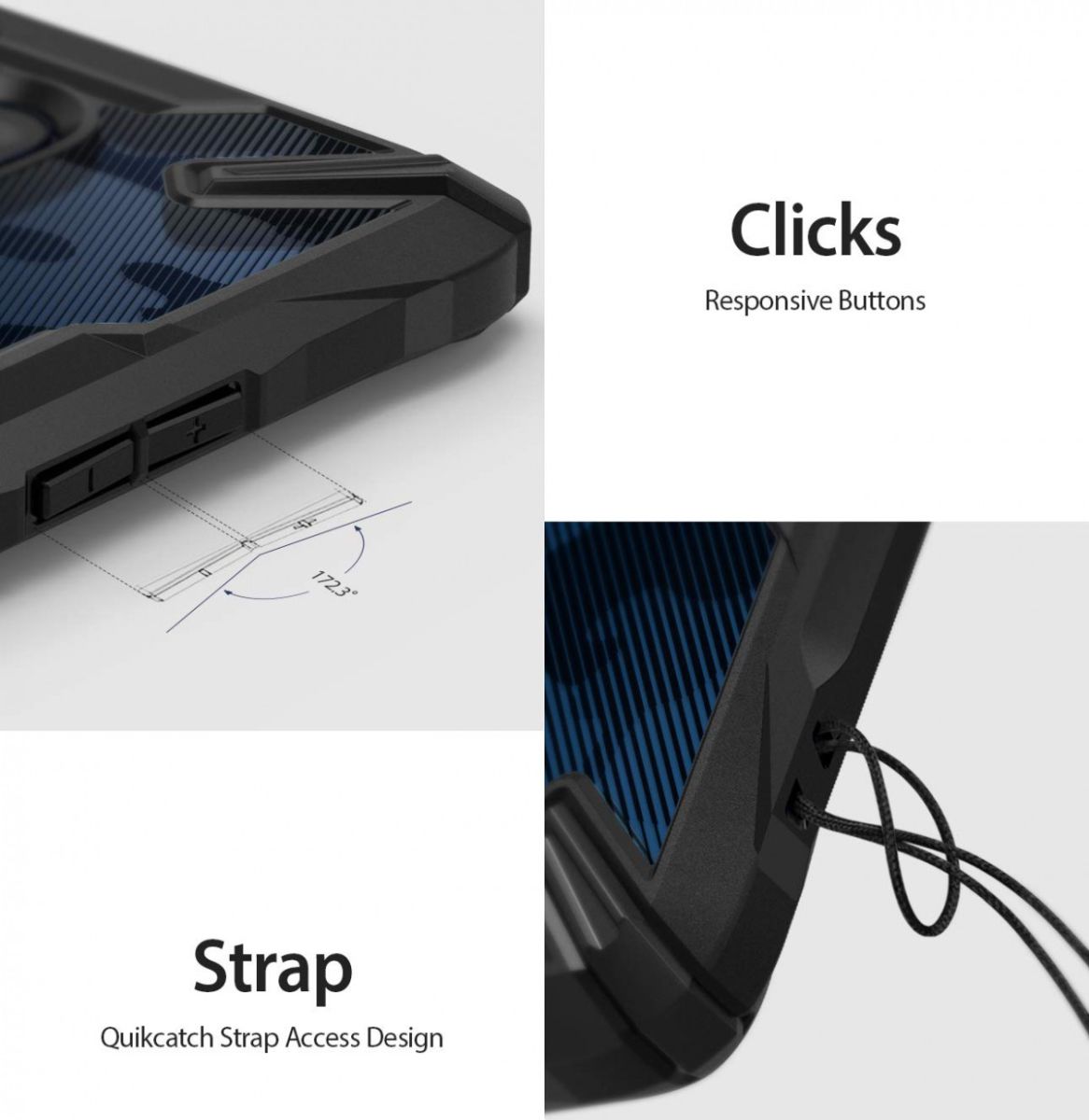 Ringke Fusion X OnePlus 7 Pro Back Cover Hoesje Camo Zwart afbeelding 10