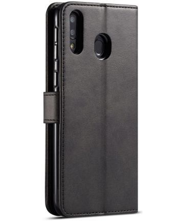 Samsung Galaxy M20 Power Stand Portemonnee Bookcase Hoesje Zwart Hoesjes