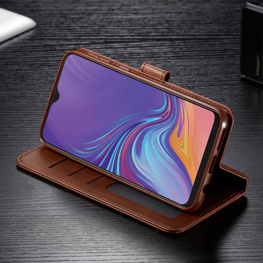 Samsung Galaxy M20 Power Stand Portemonnee Bookcase Hoesje Bruin afbeelding 13