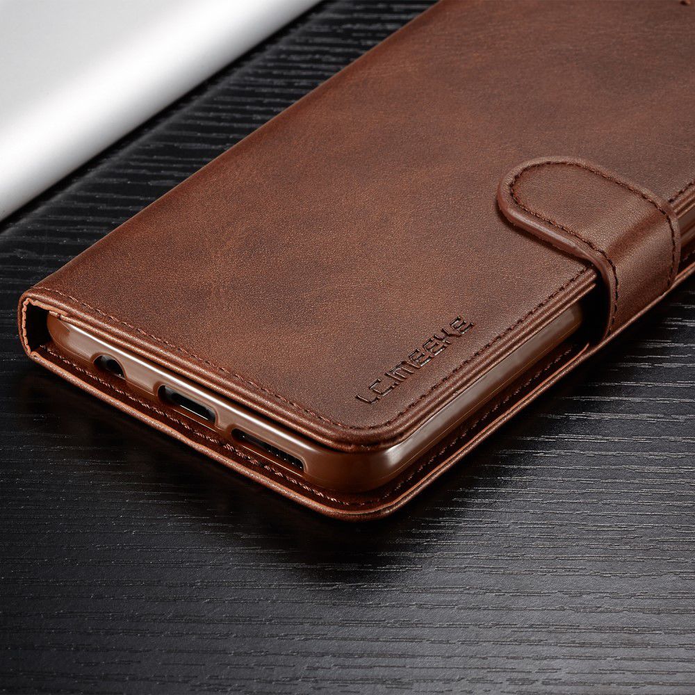 Samsung Galaxy M20 Power Stand Portemonnee Bookcase Hoesje Bruin afbeelding 15