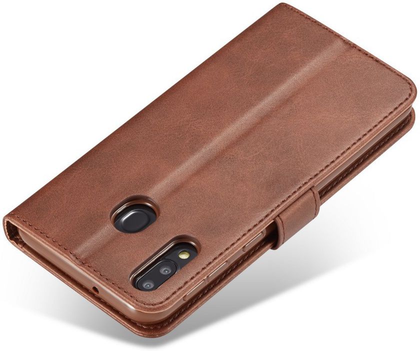 Samsung Galaxy M20 Power Stand Portemonnee Bookcase Hoesje Bruin afbeelding 8