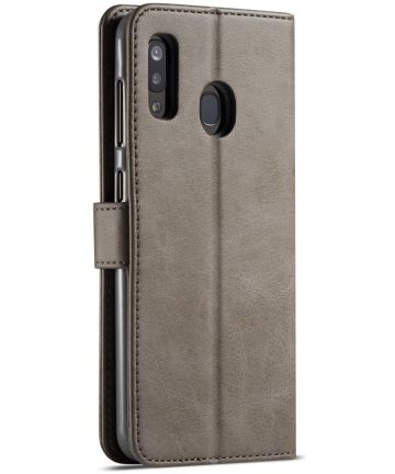 Samsung Galaxy A40 Stand Portemonnee Bookcase Hoesje Grijs Hoesjes