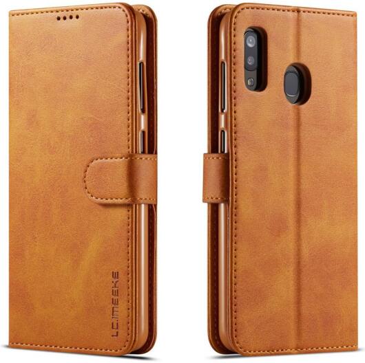 Samsung Galaxy A40 Stand Portemonnee Bookcase Hoesje Bruin afbeelding 2