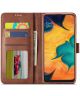 Samsung Galaxy A40 Stand Portemonnee Bookcase Hoesje Donkerbruin