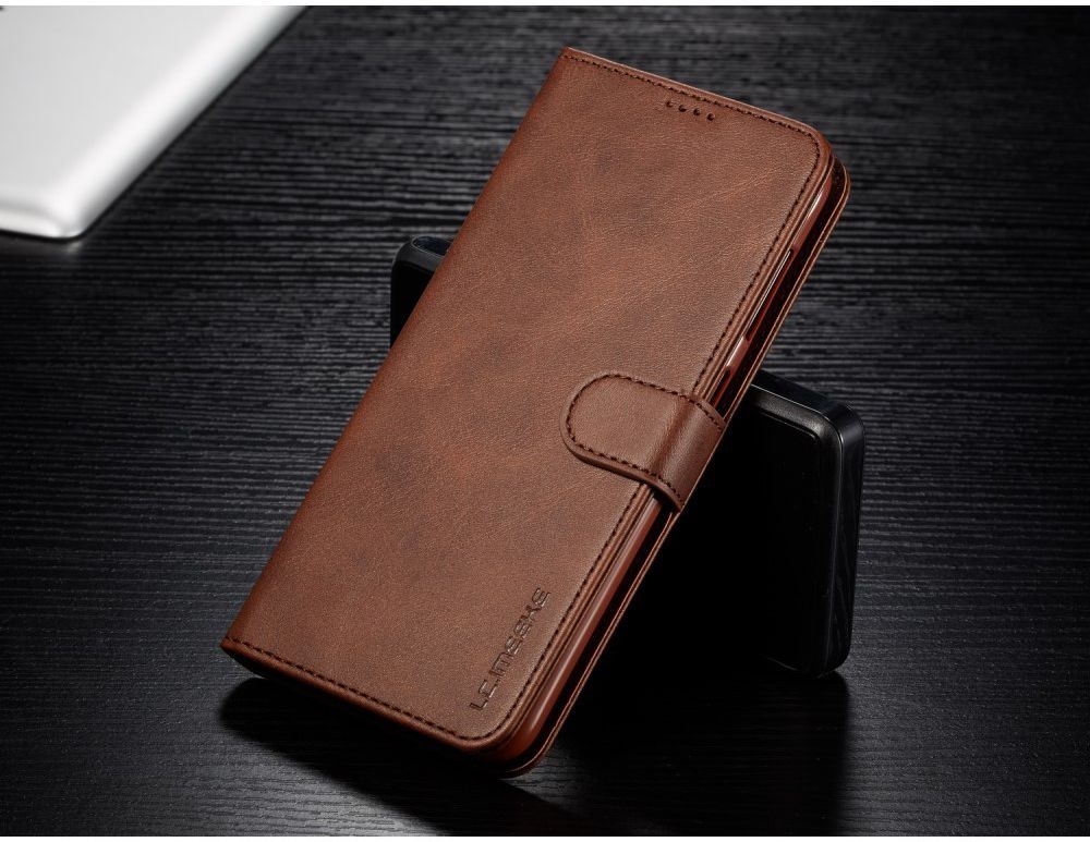 Samsung Galaxy A40 Stand Portemonnee Bookcase Hoesje Donkerbruin afbeelding 18