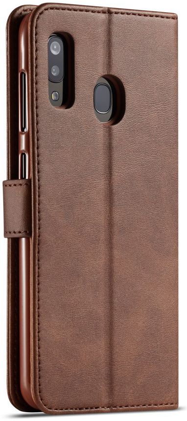Samsung Galaxy A40 Stand Portemonnee Bookcase Hoesje Donkerbruin afbeelding 1
