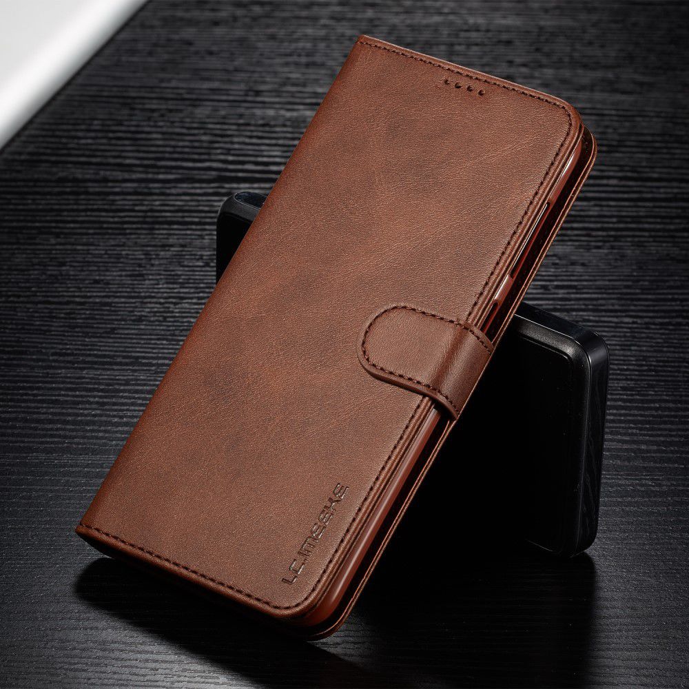 Samsung Galaxy A40 Stand Portemonnee Bookcase Hoesje Donkerbruin afbeelding 10