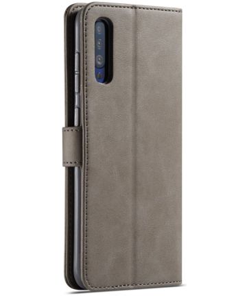 Samsung Galaxy A70 Stand Portemonnee Bookcase Hoesje Grijs Hoesjes