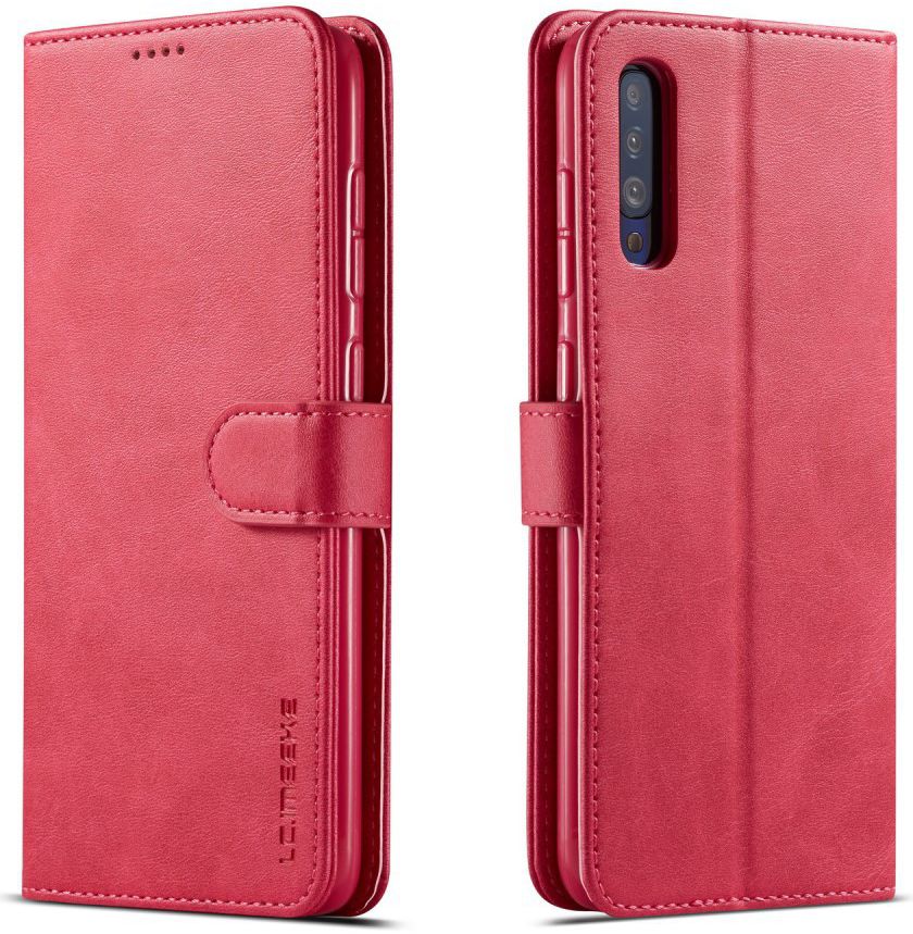 Samsung Galaxy A70 Stand Portemonnee Bookcase Hoesje Rood afbeelding 2