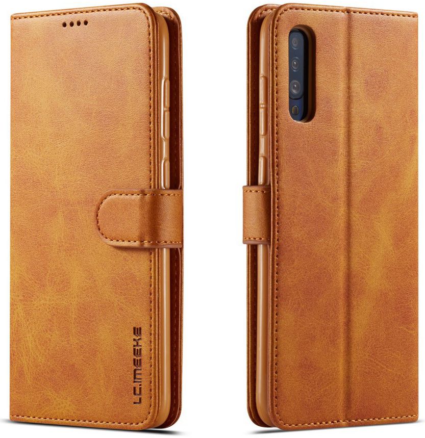 Samsung Galaxy A70 Stand Portemonnee Bookcase Hoesje Bruin afbeelding 2