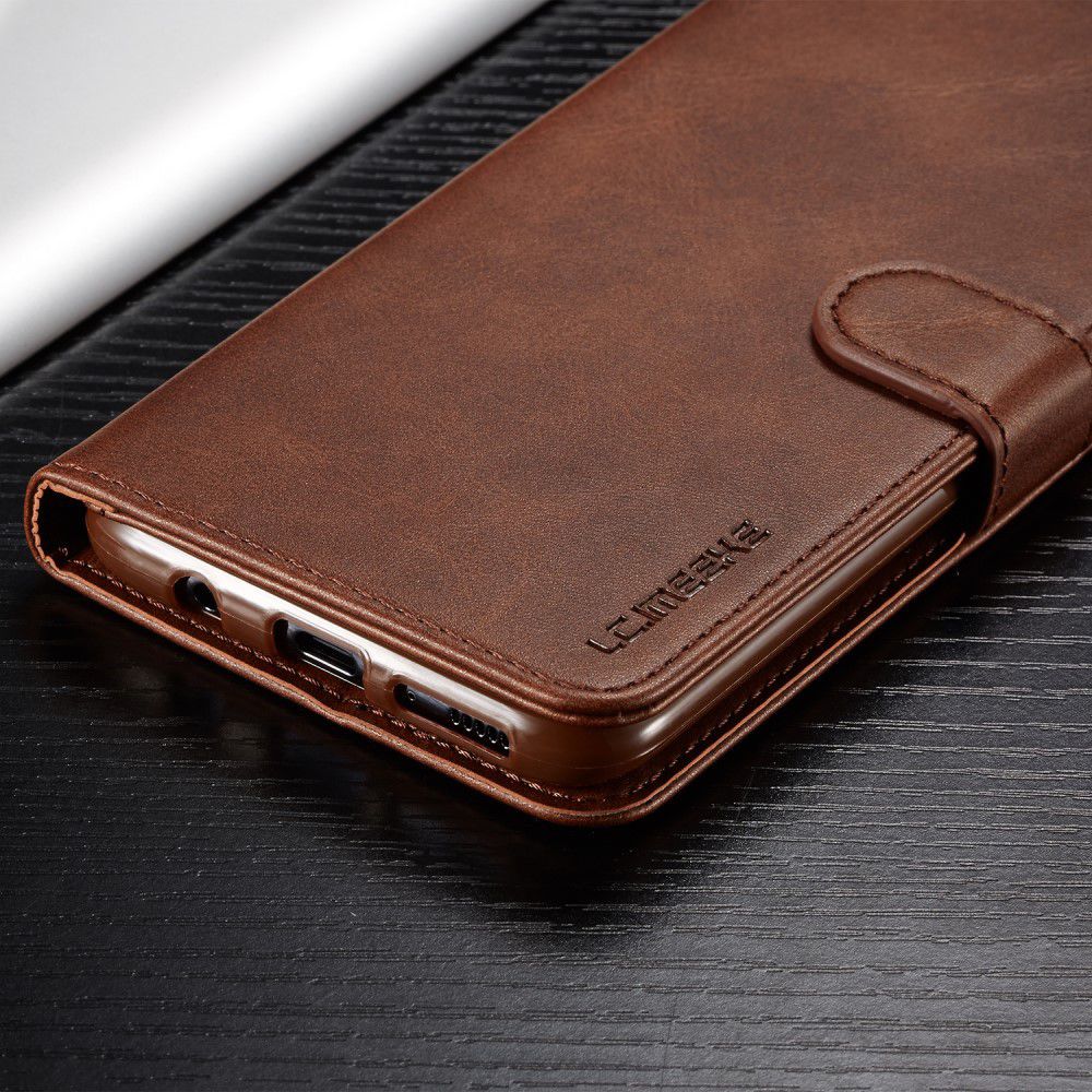 Samsung Galaxy A70 Stand Portemonnee Bookcase Hoesje Donkerbruin afbeelding 15