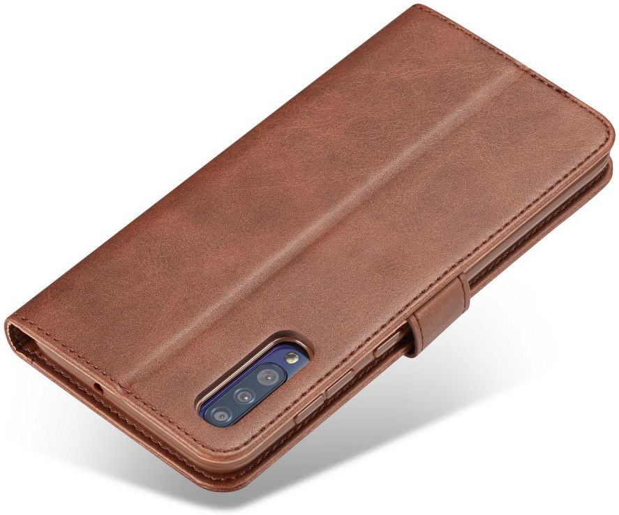 Samsung Galaxy A70 Stand Portemonnee Bookcase Hoesje Donkerbruin afbeelding 8