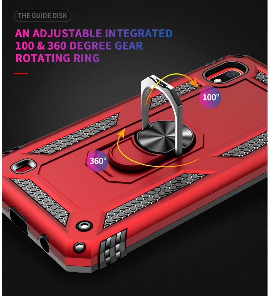 Samsung Galaxy A10 Hybride Hoesje met Kickstand Zwart afbeelding 10