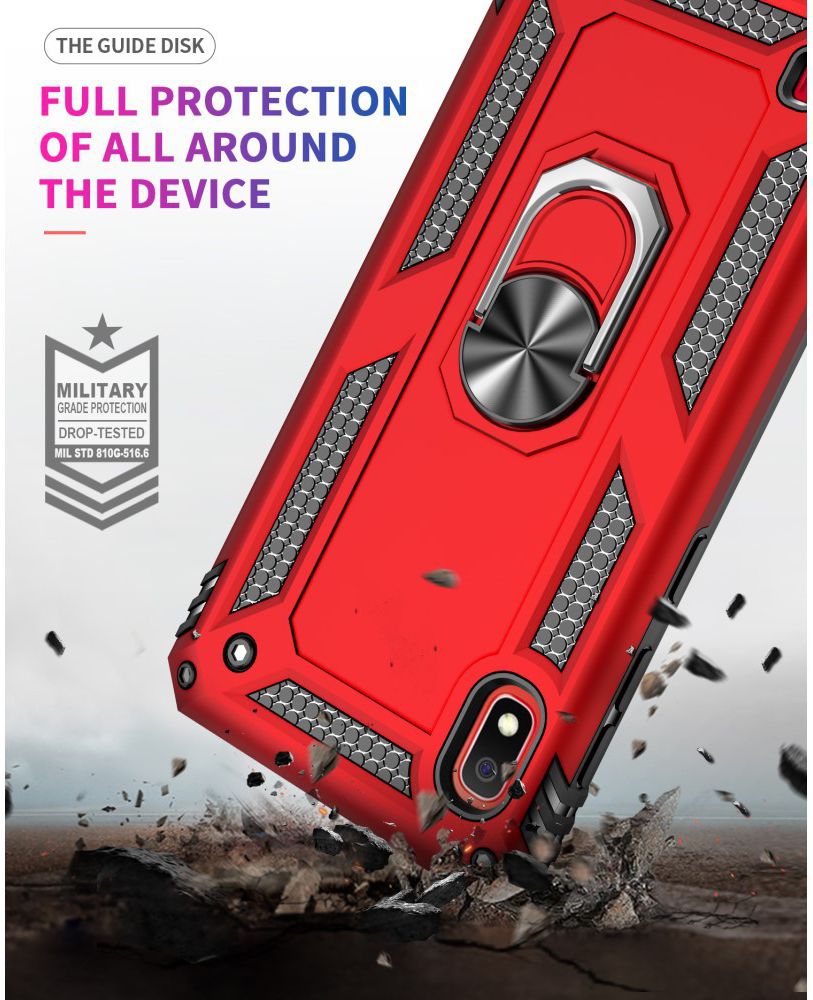 Samsung Galaxy A10 Hybride Hoesje met Kickstand Zwart afbeelding 2