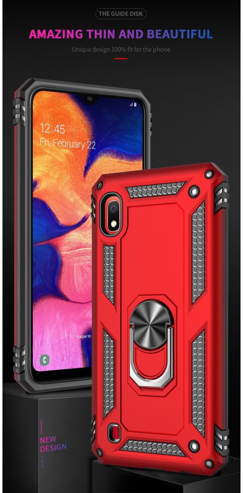 Samsung Galaxy A10 Hybride Hoesje met Kickstand Zwart afbeelding 4