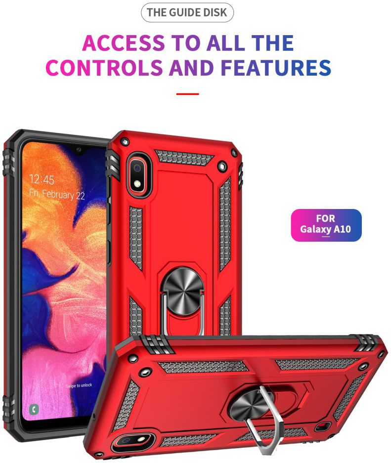 Samsung Galaxy A10 Hybride Hoesje met Kickstand Zwart afbeelding 5