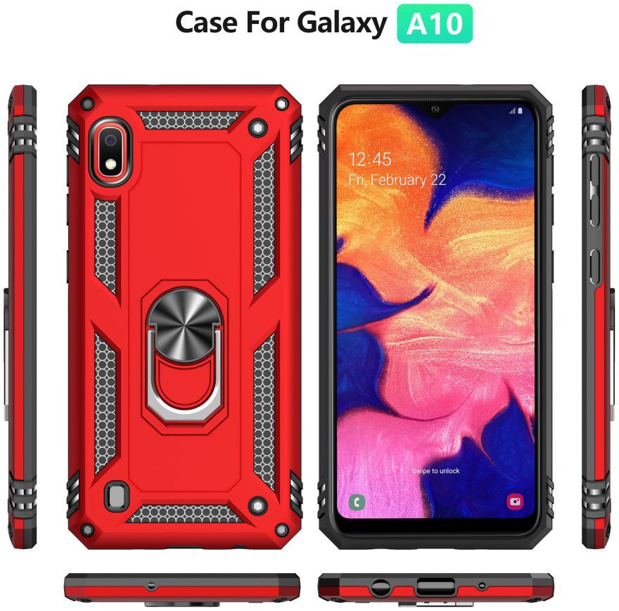 Samsung Galaxy A10 Hybride Hoesje met Kickstand Zwart afbeelding 8