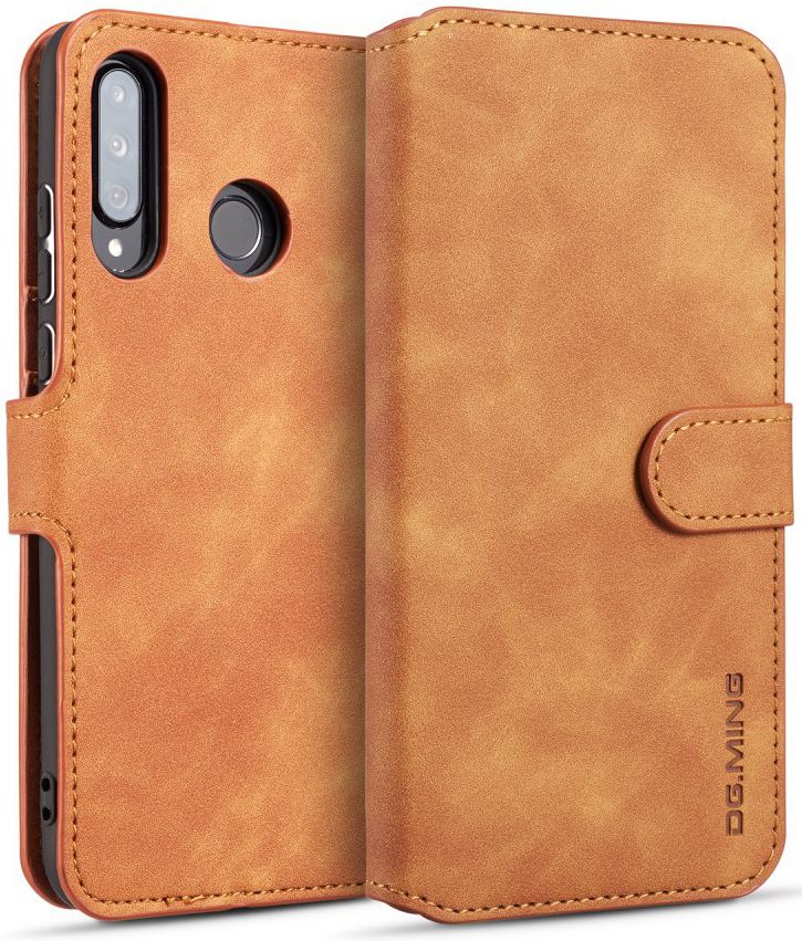 Huawei P30 Lite Retro Portemonnee Hoesje Bruin afbeelding 2