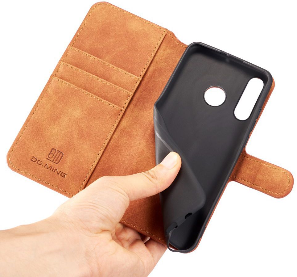 Huawei P30 Lite Retro Portemonnee Hoesje Bruin afbeelding 3