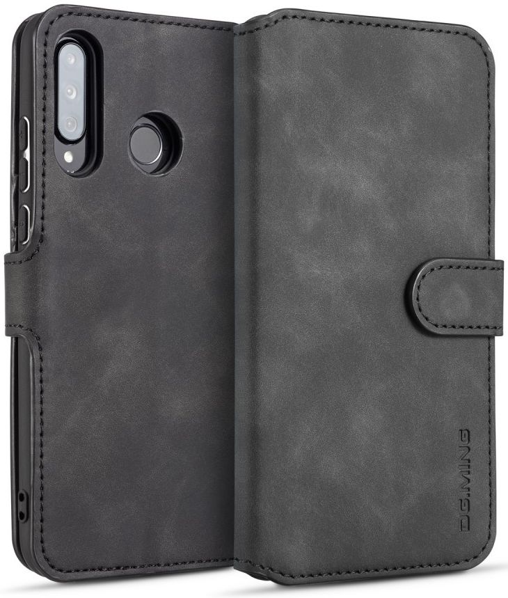 Huawei P30 Lite Retro Portemonnee Hoesje Zwart afbeelding 2