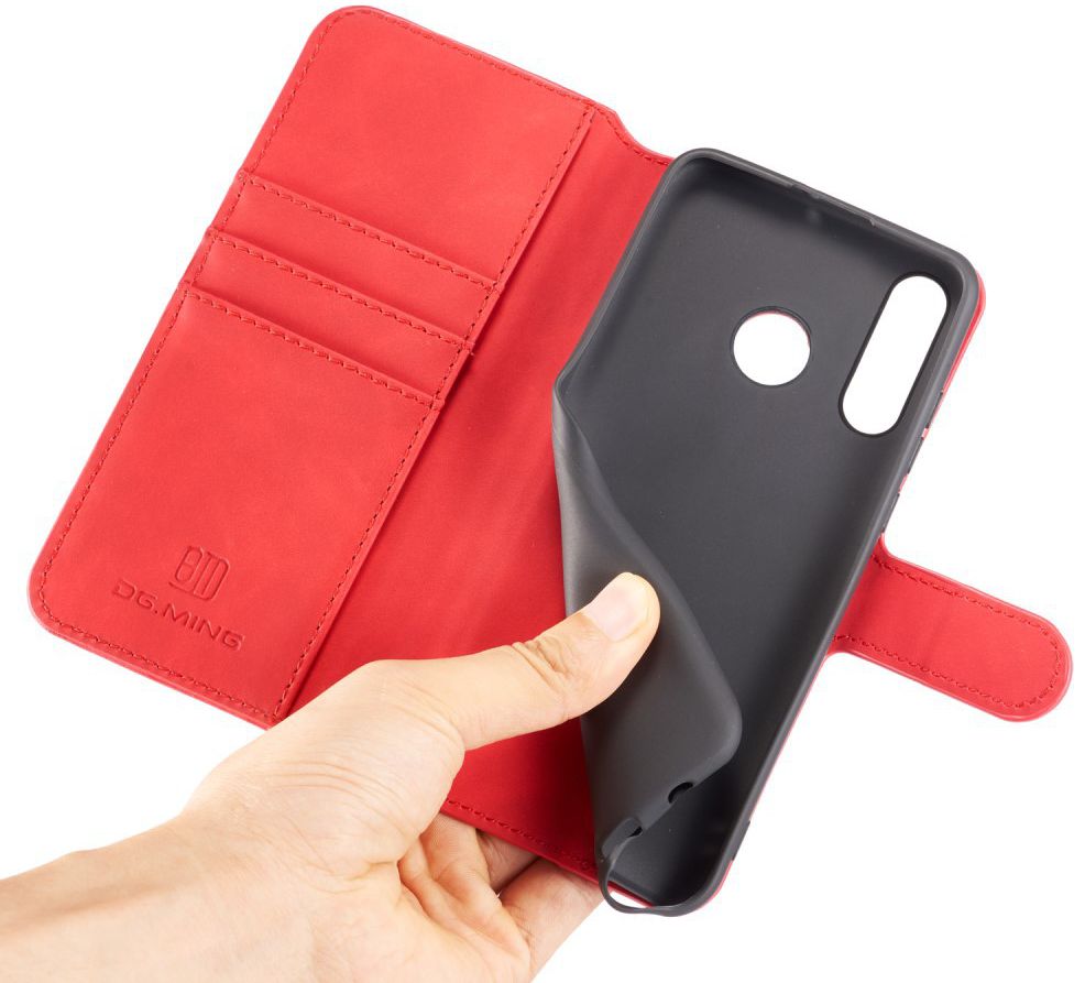 Huawei P30 Lite Retro Portemonnee Hoesje Rood afbeelding 3