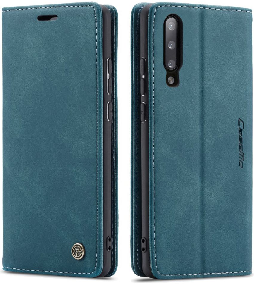 Samsung Galaxy A70 Retro Portemonnee Hoesje Blauw afbeelding 11