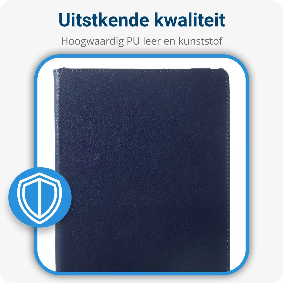 Apple iPad 2017 / 2018 / Air / Air 2 360° Draaibare Hoes Donker Blauw afbeelding 2