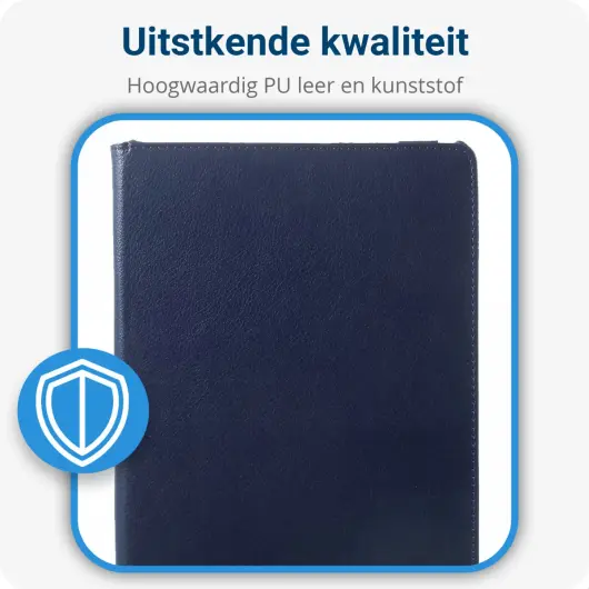 Apple iPad 2017 / 2018 / Air / Air 2 360° Draaibare Hoes Donker Blauw afbeelding 2