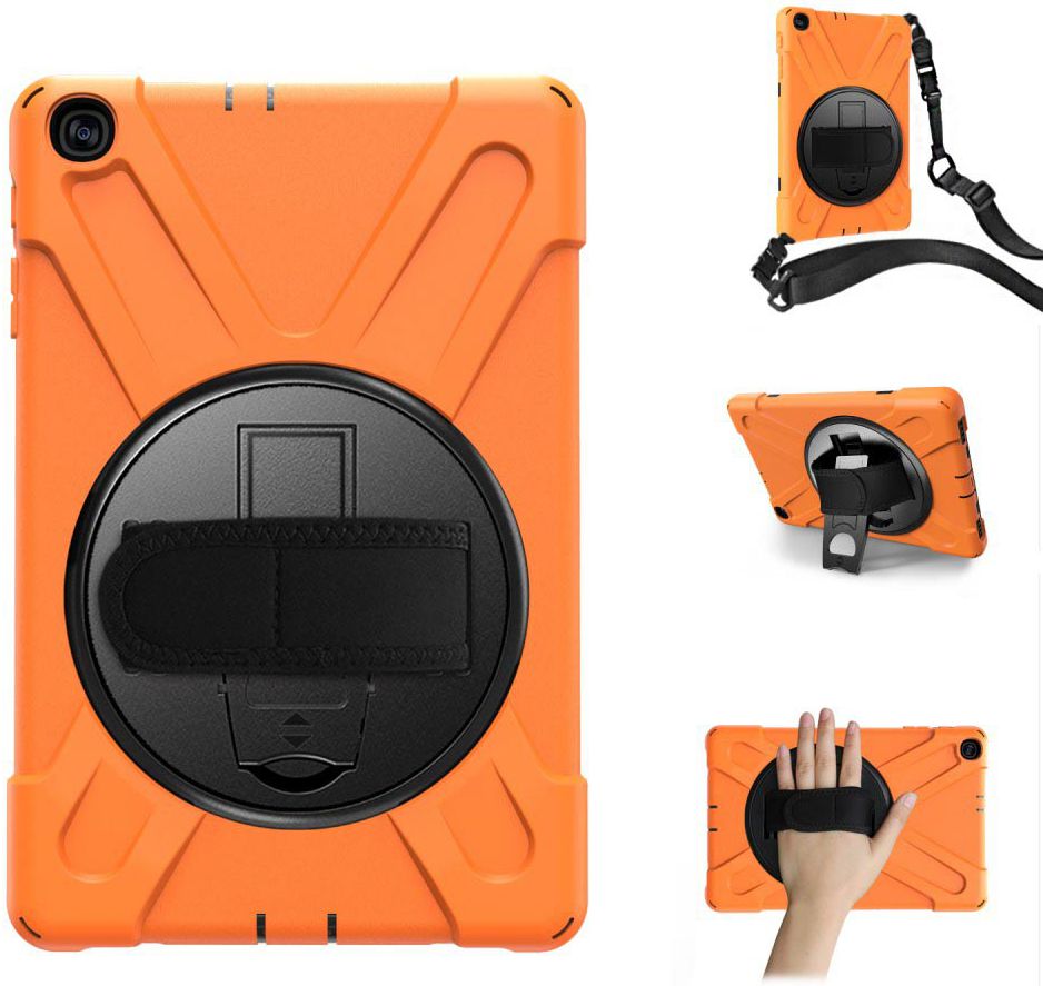 Samsung Galaxy Tab A 10.1 (2019) Hybride Kickstand Hoesje Oranje afbeelding 1