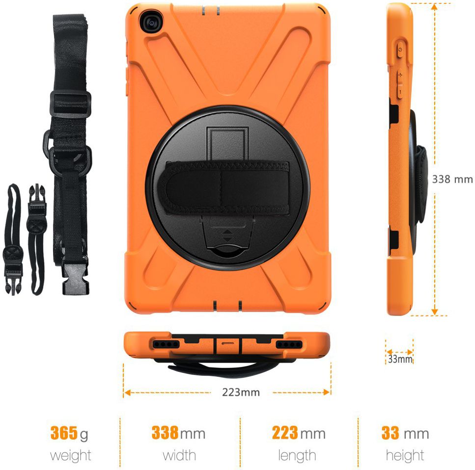 Samsung Galaxy Tab A 10.1 (2019) Hybride Kickstand Hoesje Oranje afbeelding 3