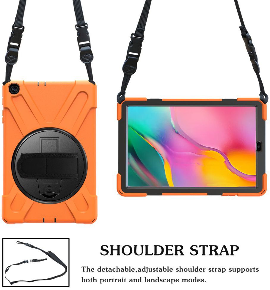 Samsung Galaxy Tab A 10.1 (2019) Hybride Kickstand Hoesje Oranje afbeelding 4