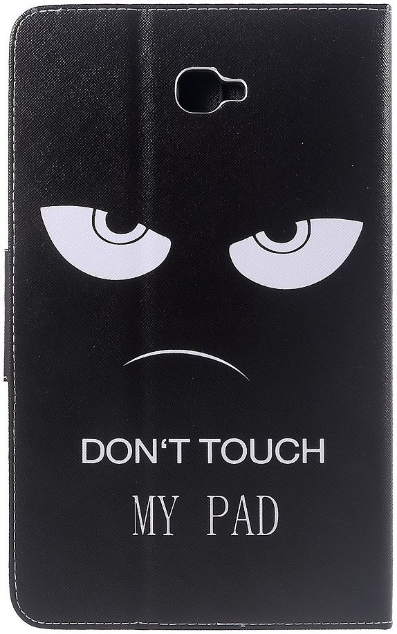 Samsung Galaxy Tab A 10.1 (2016) Portemonnee Hoesje Don't Touch Print afbeelding 3
