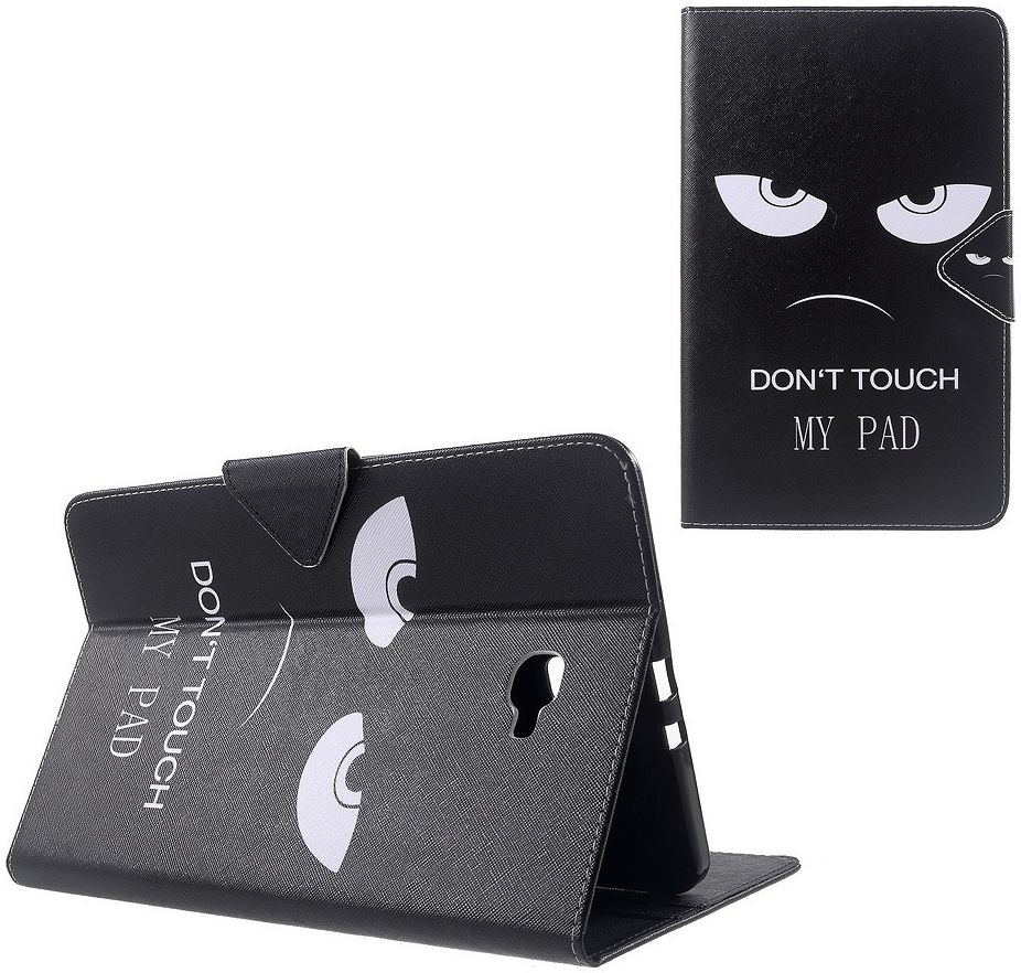 Samsung Galaxy Tab A 10.1 (2016) Portemonnee Hoesje Don't Touch Print afbeelding 8