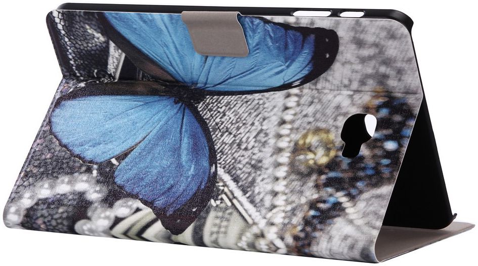 Samsung Galaxy Tab A 10.1 (2016) Portemonnee Hoesje Vlinder afbeelding 3