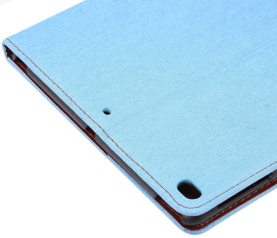 Apple iPad 2017 / 2018 / Air / Air 2 Jeans Portemonnee Hoesje Blauw afbeelding 5