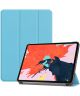 Apple iPad Pro 12.9 (2018) Tri-Fold Flip Case Blauw
